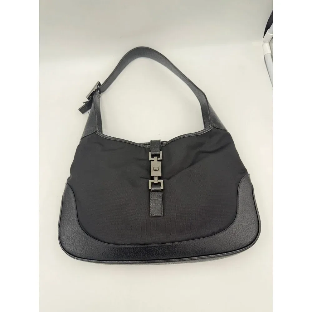 Gucci GUCCI JACKIE Leather and Canvas Handbag